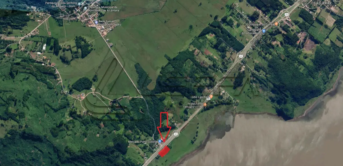 LOTE 001 - ÁREA DE TERRA, APROXIMADAMENTE 4.754,52M², ÀS MARGENS DA BR 101, KM 12, NO ACESSO À DOM PEDRO DE ALCÂNTARA/RS