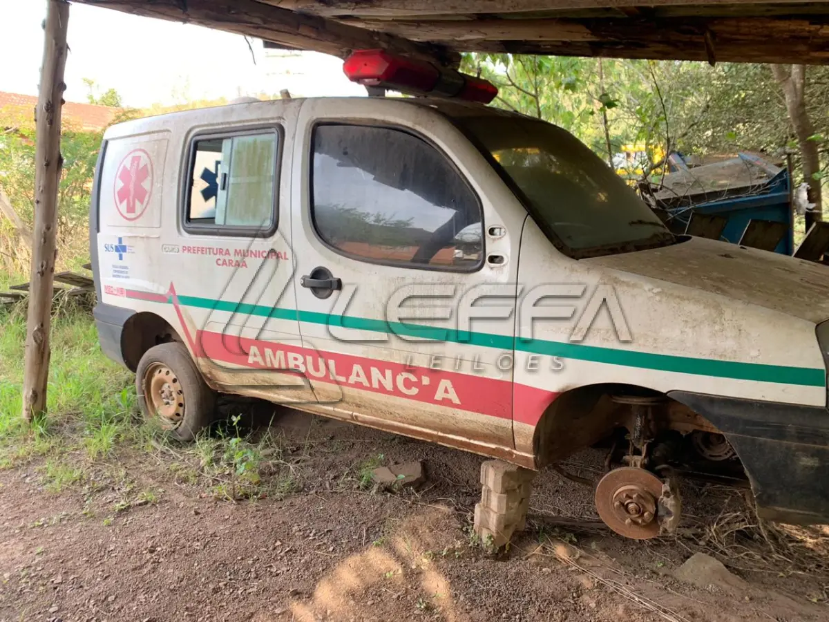 LOTE 003 - FIAT/DOBLO SITNEI MED AMBULÂNCIA, placas IOJ-9296, flex, ano 2007 e modelo 2008, cor branca