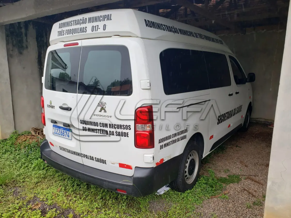 LOTE 001 - MICROONIBUS PEUGEOT, Expert Eurolaf, diesel, placas IZZ-6B74, ano 2019 e modelo 2020