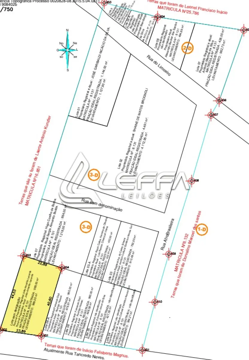 LOTE 001 - UMA FRAÇÃO IDEAL DE 989M² NA LOCALIDADE DENOMINADA FAXINAL/BAIRRO CENTENARIO – TORRES – RS