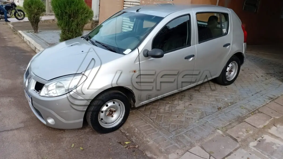 LOTE 002 - VEÍCULO RENAULT/SANDERO AUT 10 16V, PLACAS MFR-0C34, ANO 2008, MODELO 2009, COR PRATA, ÁLCOOL/GASOLINA, RENAVAM 971521859, CHASSI 93YBSRORH9J100005