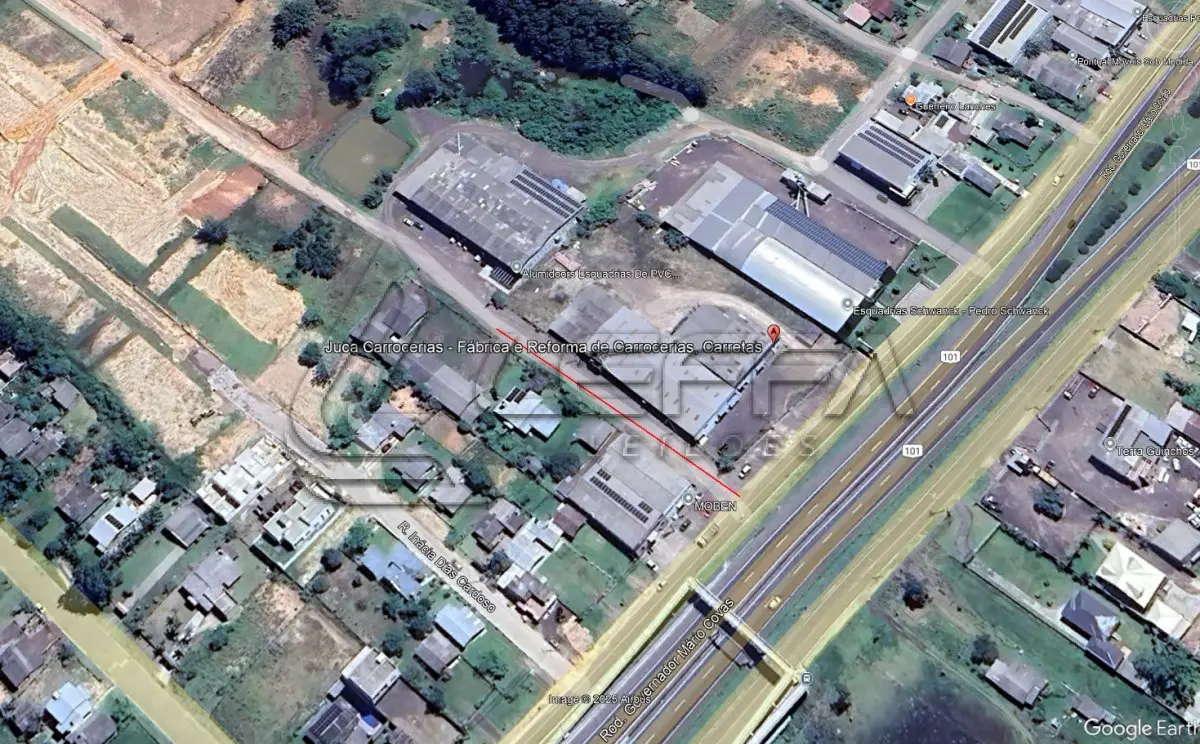 LOTE 001 - UM TERRENO COM EDIFICAÇÃO, MEDINDO 1200M² (40MX30M), NA RUA JOÃO BORGES DELFINO, SANTO ANJO DA GUARDA, ÀS MARGENS DA BR-101, TRÊS CACHOEIRAS/RS.