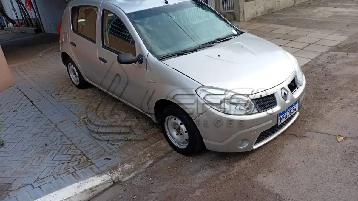 LOTE 002 - VEÍCULO RENAULT/SANDERO AUT 10 16V, PLACAS MFR-0C34, ANO 2008, MODELO 2009, COR PRATA, ÁLCOOL/GASOLINA, RENAVAM 971521859, CHASSI 93YBSRORH9J100005