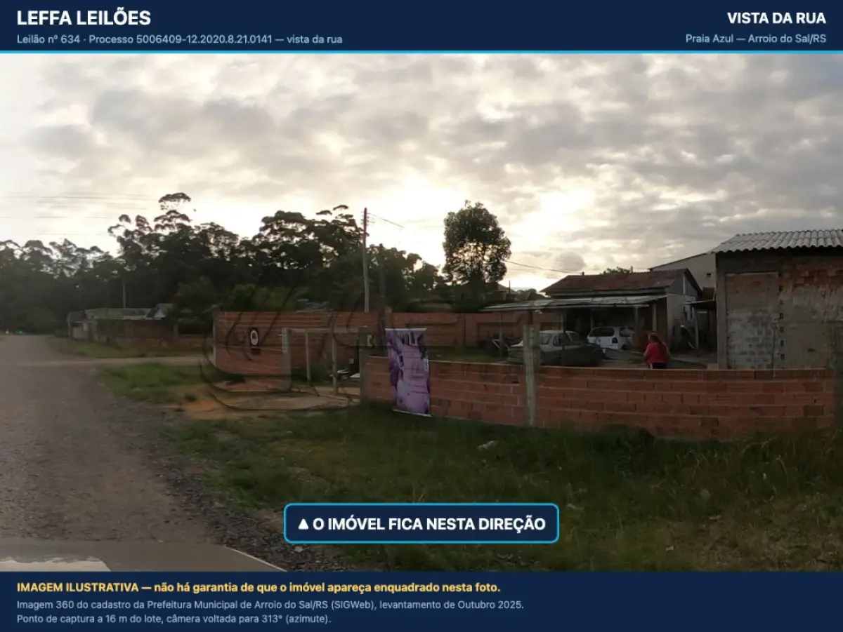 LOTE 001 - UM TERRENO URBANO, COM BENFEITORIAS, SITUADO NO LUGAR DENOMINADO PRAIA AZUL, LOTE 01 DA QUADRA 42, NA CIDADE DE ARROIO DO SAL/RS