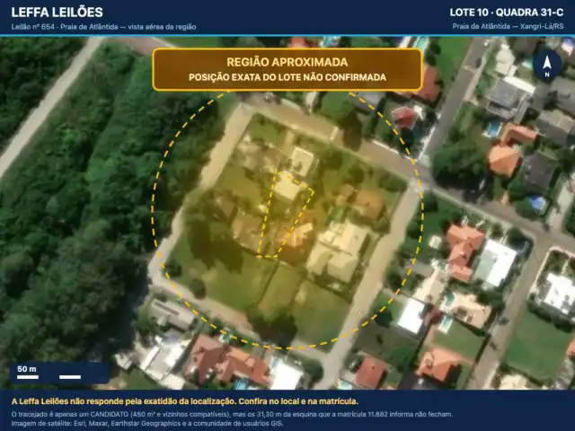 UM TERRENO URBANO, SEM BENFEITORIAS, COM A ÁREA DE 450,00M², SITUADO NO LUGAR DENOMINADO PRAIA DE ATLÂNTIDA, NA CIDADE DE XANGRI-LÁ/RS
