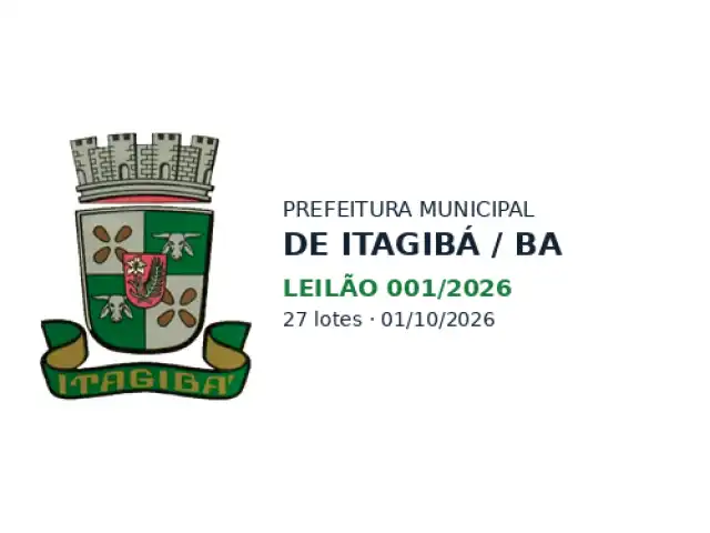 PREFEITURA MUNICIPAL DE ITAGIBÁ/BA — VEÍCULOS, MÁQUINA E SUCATAS