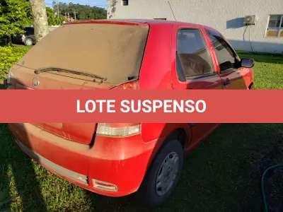 LOTE 001 - Veículo FIAT/Palio Fire Economy, 2009/2010, cor vermelha, Placas IQB-7072, RENAVAM 163662673