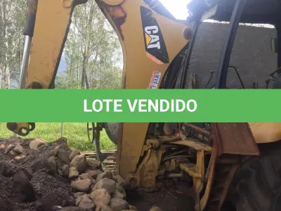 LOTE 009 - RETROESCAVADEIRA CAT, 416 E, placas IQU 2103, diesel, cor amarela, ano e modelo 2010