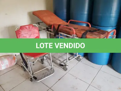 LOTE 006 - MACA RETRÁTIL PARA AMBULÂNCIA E CADEIRA DE RESGATE
