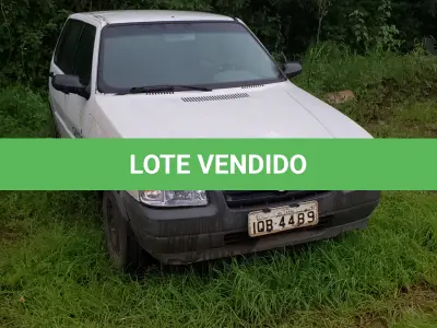 LOTE 006 - FIAT/UNO MILLE WAY ECONO, placas IQB-4489, flex, ano 2009 e modelo 2010, cor branca