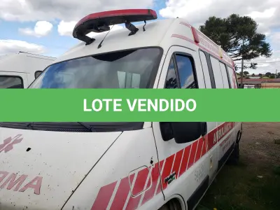 LOTE 004 - MICROONIBUS AMBULÂNCIA FIAT/DUCATO, MC TCA, PLACAS  IVB-6342, diesel, branca ano 2013, modelo 2014,