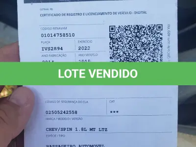 LOTE 003 - AMBULÂNCIA FIAT FIORINO, PLACA IYX-6746, ANO 2018, MODELO 2019