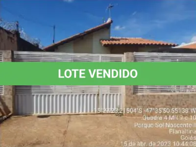 LOTE 030 - Estado: GO / Cidade: PLANALTINA / RESIDENCIAL BRISAS DO LESTE