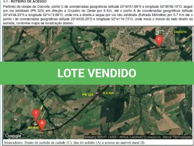 LOTE 153 - Imovel rural / ESTADO: PR / CIDADE: CIANORTE / AREA RURAL DE CIANORTE