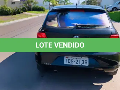 LOTE 001 - Um veículo VW/Gol, Placas IQS 2139, ano e modelo 2010, cor preta, flex, Renavam 00203766156, chassi 9BWAA05U2AT245725.