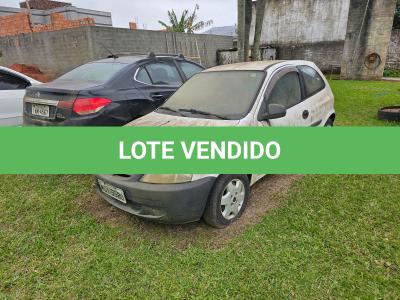LOTE 001 - GM/CELTA 3 PORTAS, PLACAS MGI-3580, ANO/MODELO 2003/2004, COR BRANCA, RENAVAM 818303484.