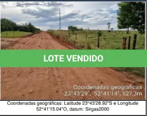 LOTE 152 - Imovel rural / ESTADO: PR / CIDADE: CIANORTE / AREA RURAL DE CIANORTE