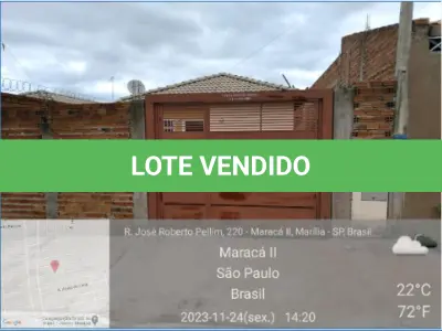 LOTE 271 - Casa / ESTADO: SP / CIDADE: MARILIA / LOT RES JARDIM MARIA CANDIDA