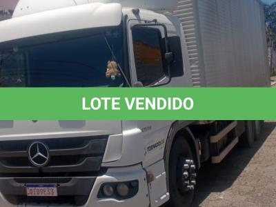 LOTE 004 - Um veículo caminhão nacional marca M. BENZ/ATEGO 1726,  carroceria fechada/cab. estend., cor branca, a diesel, ano de fabricação e modelo  2016/2016, placa  QID9E33