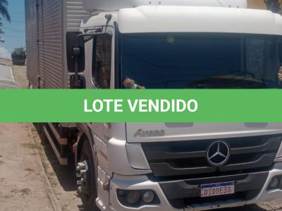 LOTE 004 - Um veículo caminhão nacional marca M. BENZ/ATEGO 1726,  carroceria fechada/cab. estend., cor branca, a diesel, ano de fabricação e modelo  2016/2016, placa  QID9E33
