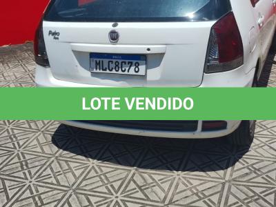 LOTE 003 - Um veículo automóvel nacional marca FIAT/PALIO FIRE ECONOMY,  cor branca, a álcool/gasolina, ano de fabricação e modelo 2012/2013, placa  MLC8C78