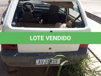 LOTE 009 - UM VEÍCULO FIAT UNO ANO E MODELO 2012, PLACAS AVJ3H15