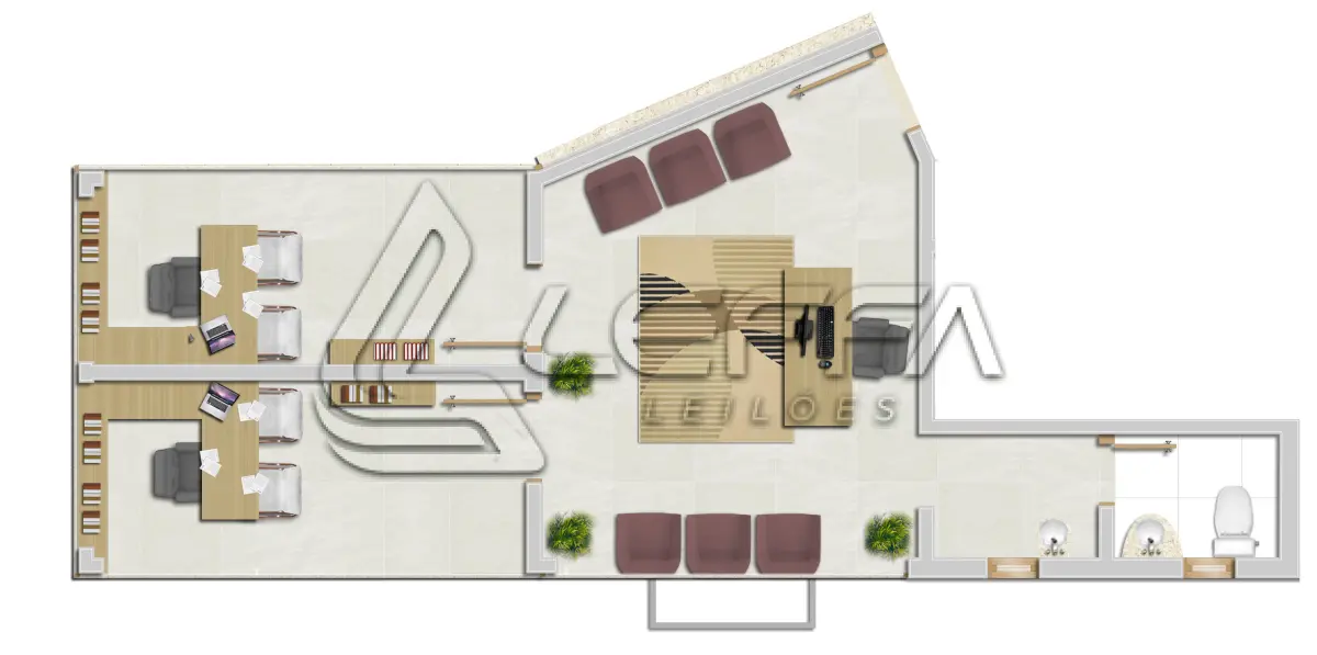 LOTE 001 - Sala Comercial 604 com 38,55 m² no Edifício San Martin em Porto Alegre/RS
