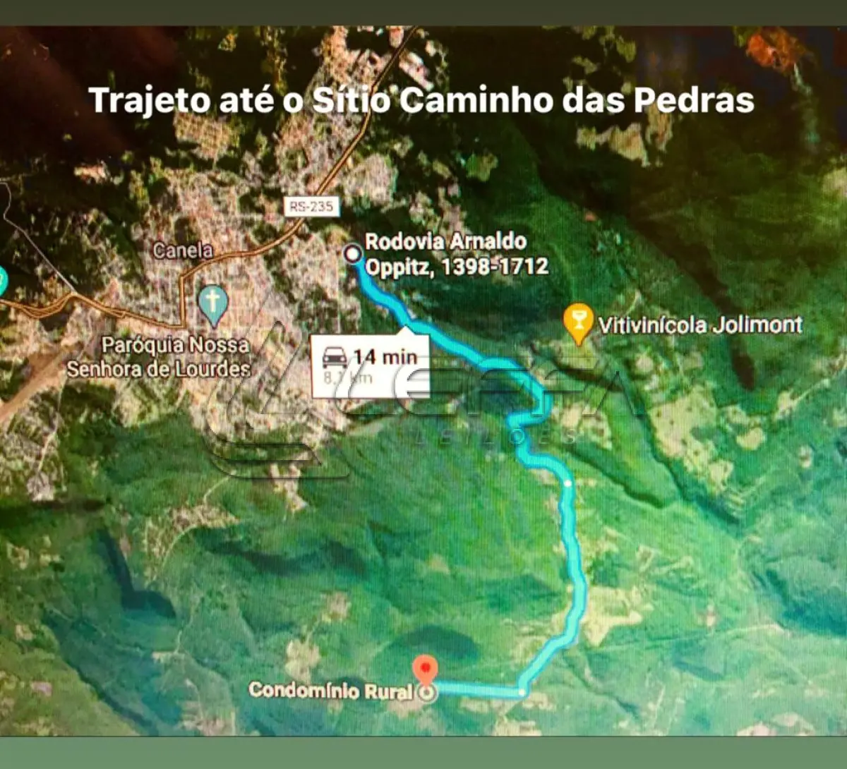 LOTE 001 - Área Rural, de 30.000,00 m², no lugar denominado Chapadão, em Canela/RS
