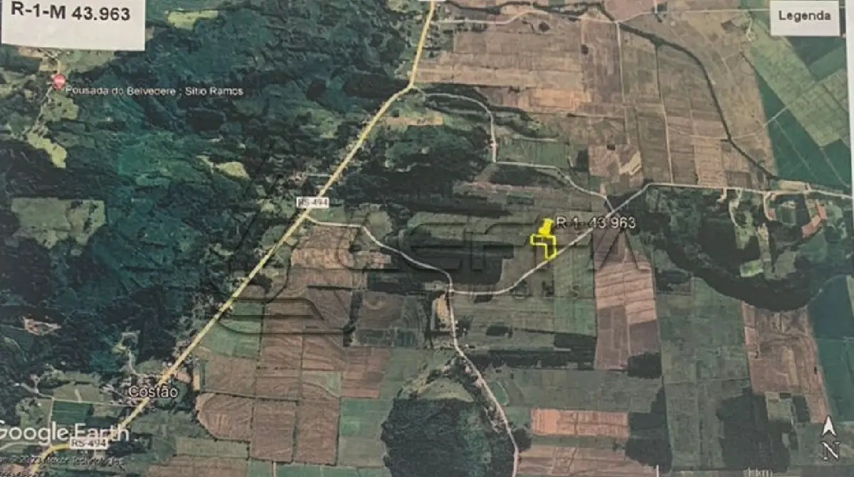 LOTE 003 - FRAÇÃO IDEAL DE 4.834,50M², OU SEJA, 0,48HA, NO LUGAR DENOMINADO COSTÃO DO MORRO DO FORNO, MUNICÍPIO DE MORRINHOS DO SUL/RS