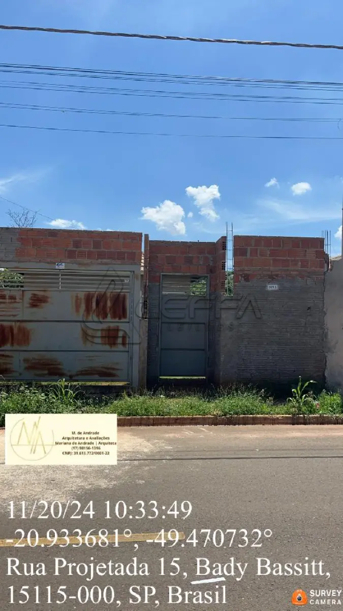 LOTE 411 - Casa / ESTADO: SP / CIDADE: BADY BASSITT / AURORA I