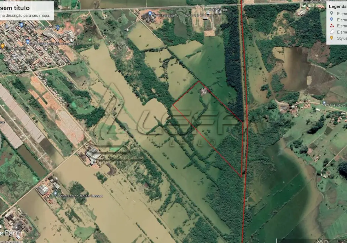 LOTE 001 - UM TERRENO RURAL, situado na margem direita do RIO URUSSANGA, no lugar SESMARIA ROCHADEL, distrito e município de MORRO DA FUMAÇA, desta comarca de URUSSANGA (SANTA CATARINA), (antigamente deste município), com a área de 160.000m2