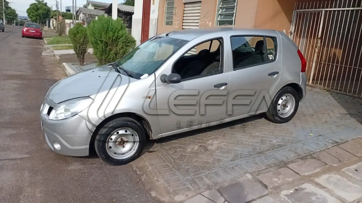 LOTE 002 - VEÍCULO RENAULT/SANDERO AUT 10 16V, PLACAS MFR-0C34, ANO 2008, MODELO 2009, COR PRATA, ÁLCOOL/GASOLINA, RENAVAM 971521859, CHASSI 93YBSRORH9J100005
