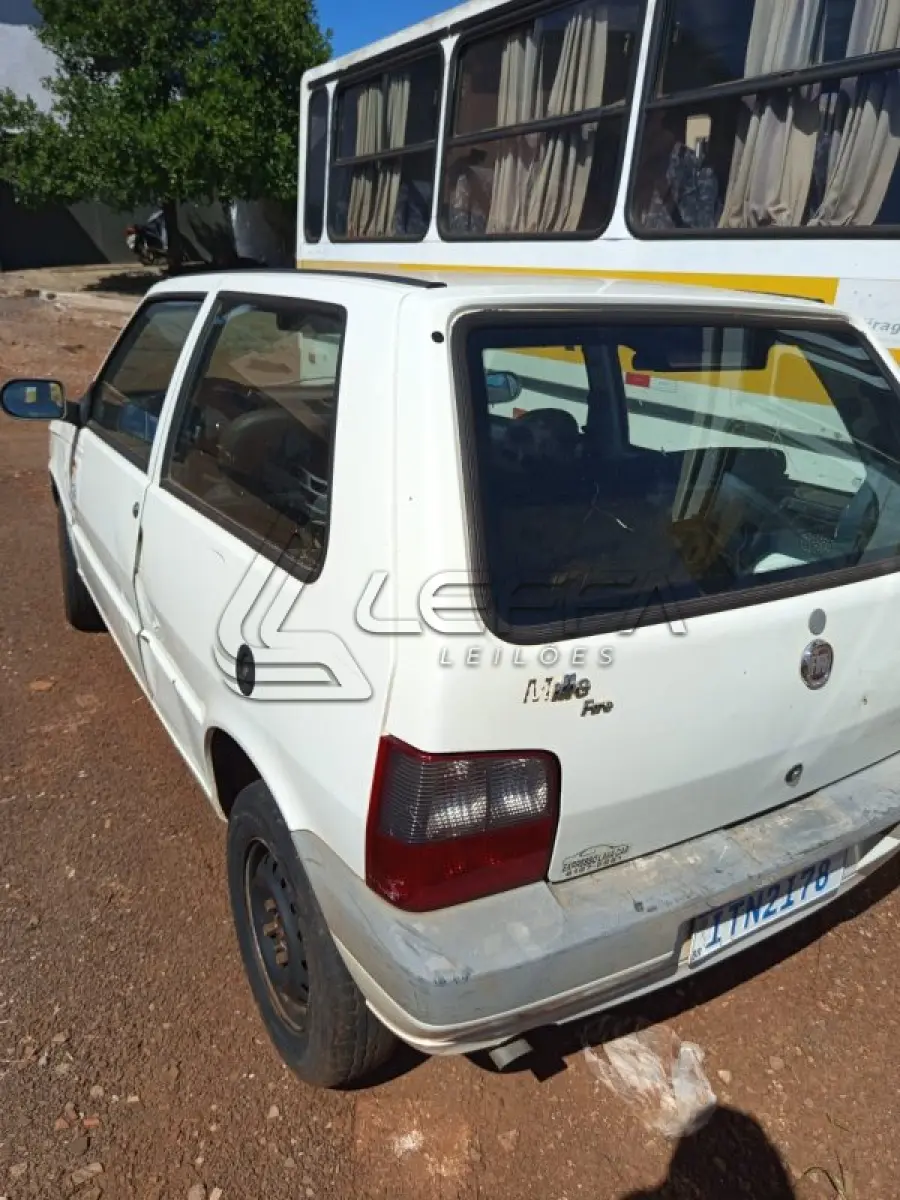 LOTE 007 - FIAT/UNO MILLE ECONOMY, ANO: 2012/2013, COR: BRANCA