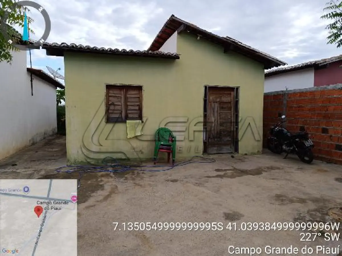 LOTE 186 - Casa / ESTADO: PI / CIDADE: CAMPO GRANDE DO PIAUI / CENTRO