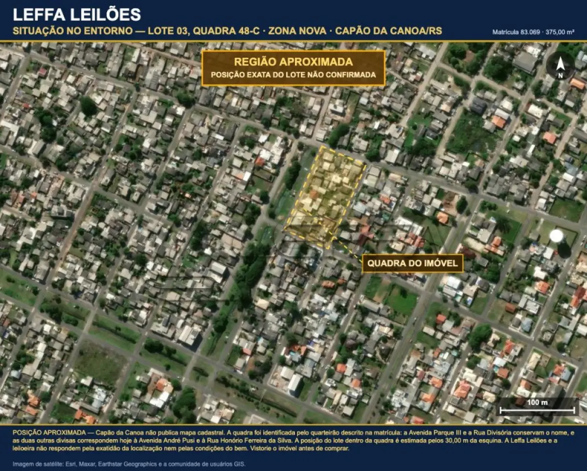 LOTE 001 - DIREITOS DE UM TERRENO URBANO, COM BENFEITORIAS, COM A ÁREA DE 375,00M², SITUADO NO LUGAR DENOMINADO ZONA NOVA, NA CIDADE DE CAPÃO DA CANOA/RS