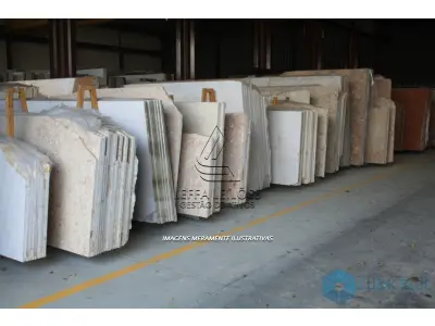 LOTE 006 - CHAPAS DE MARMORE DIVERSAS