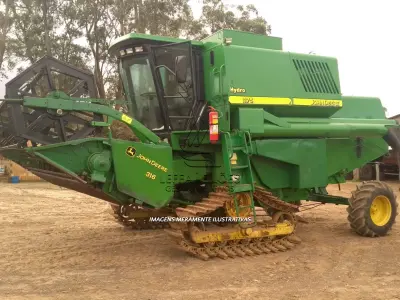 LOTE 019 - Colheitadeira John Deere 1175 com esteira hidro Ano 2008