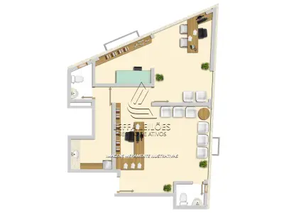 LOTE 002 - Sala Comercial 606 com 44,22 m² no Edifício San Martin em Porto Alegre/RS