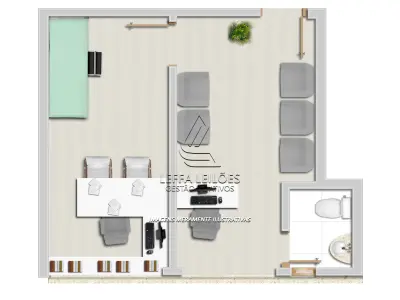 LOTE 002 - Sala Comercial 606 com 44,22 m² no Edifício San Martin em Porto Alegre/RS