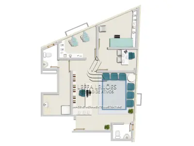 LOTE 001 - Sala Comercial 604 com 38,55 m² no Edifício San Martin em Porto Alegre/RS