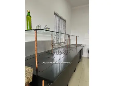 LOTE 001 - BUFFET ARTESANAL COM CHAPA DE FOGÃO À LENHA (ELÉTRICO) E BUFFET DE SALADAS FRIO