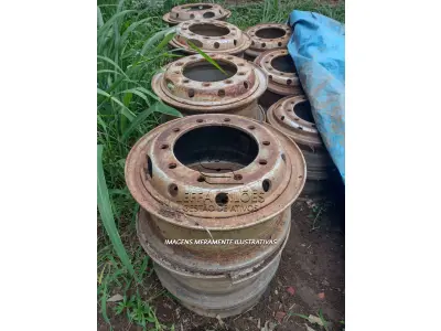 LOTE 003 - SUCATAS: INFORMÁTICA, TV, APARELHO DE SOM, IMPRESSORAS, LAVA JATO, TANQUINHO DE LAVAR ROUPA, UM CLIMATIZADOR DE AMBIENTES, RODAS DE FERRO PARA CAMINHÃO 1000X20