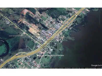 LOTE 001 - UM TERRENO COM EDIFICAÇÃO, MEDINDO 1200M² (40MX30M), NA RUA JOÃO BORGES DELFINO, SANTO ANJO DA GUARDA, ÀS MARGENS DA BR-101, TRÊS CACHOEIRAS/RS.