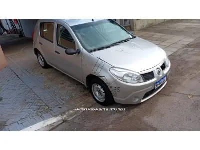 LOTE 002 - VEÍCULO RENAULT/SANDERO AUT 10 16V, PLACAS MFR-0C34, ANO 2008, MODELO 2009, COR PRATA, ÁLCOOL/GASOLINA, RENAVAM 971521859, CHASSI 93YBSRORH9J100005