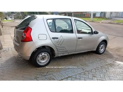 LOTE 002 - VEÍCULO RENAULT/SANDERO AUT 10 16V, PLACAS MFR-0C34, ANO 2008, MODELO 2009, COR PRATA, ÁLCOOL/GASOLINA, RENAVAM 971521859, CHASSI 93YBSRORH9J100005