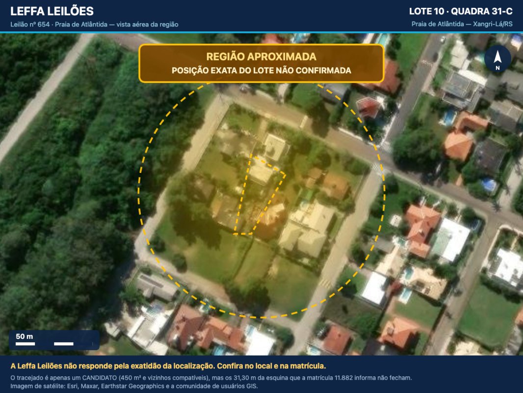 Imagem do imóvel Um Terreno Urbano, Sem Benfeitorias, Com A Área De 450,00m², Situado No Lugar Denominado Praia De Atlântida, Na Cidade De Xangri-lá/rs